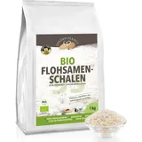 GOLDEN PEANUT Flohsamenschalen BIO 1 kg – 95 % Reinheit, Indien, ballaststoffreich, glutenfrei vegan, Naturprodukt