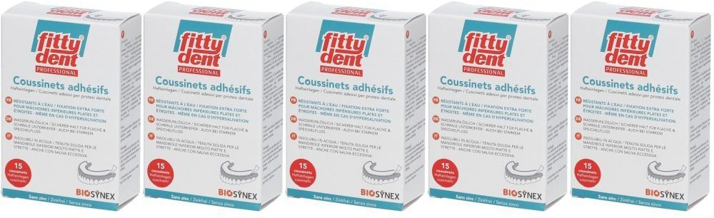 Fittydent® Professional Coussinets adhésifs 5x15 pc(s) Pads