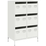 vidaXL Highboard Weiß 68x39x101,5 cm Stahl