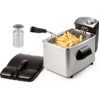 Domo 4 Ltr. Edelstahl Kaltzonen Fritteuse Pommes mit Fett