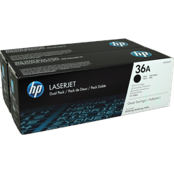 2 HP Toner CB436AD  36A  schwarz