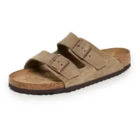 Birkenstock Arizona, Sandalen (schmal), Braun, Taupe, Wildleder, 40 EU - 40 EU