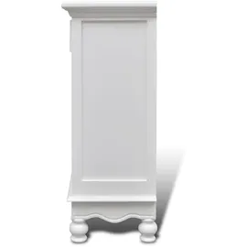 vidaXL Holzschränkchen mit 2 Türen 1 Schublade Weiß