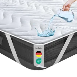 Komfortec Wasserdichter Matratzenschoner 180x200cm | Anti-Milben, Atmungsaktiv, Kein Knistern | Oeko-TEX Zertifiziert | Matratzen Inkontinenzauflage für Boxspringbetten