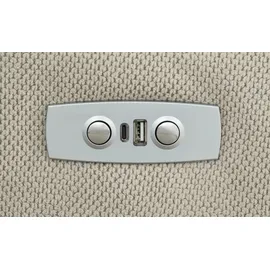 Möbel Kraft Eckcouch Flachgewebe 3-Sitzer Beige