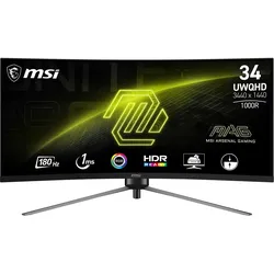MSI Aktion % | MAG 345CQRDE Gaming Monitor - UWQHD, 180Hz, 1ms