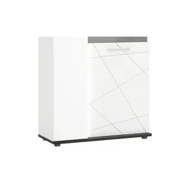 Höffner Highboard ¦ weiß ¦ Maße (cm): B: 92 H: 141 T: 40.0
