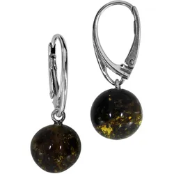 Paar Ohrhänger OSTSEE-SCHMUCK "Ostsee-Schmuck Ohrhänger Klassisch 9 mm Ohrhänger Klassisch 9 mm", weiß, Ohrringe, Damen, 28 x 9mm, Silber 925 (Sterlingsilber)