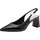 TAMARIS Damen Sling Pump mit Blockabsatz Leder, schwarz, 38 EU