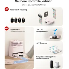 Ecovacs Saug- und Wischroboter DEEBOT T30 PRO OMNI mit Mini OMNI Station rose One Size - Rosa