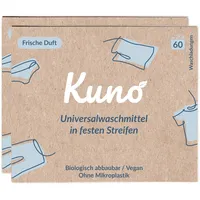 Waschmittel Blätter Streifen - 120 Waschladungen - Nachhaltige Waschstreifen - Waschblätter - 100% Vegan und optimal für Reisen und Urlaub - Eco (Vollwaschmittel, 120 Stück (2er Pack))