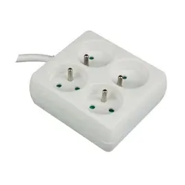 Perel Steckdosenleiste 1,5 m Weiß 4 St.