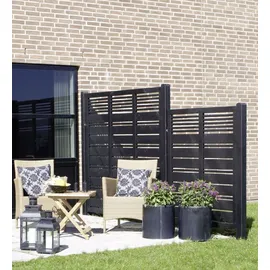 Plus Sichtschutzelement Silence 176 x 170 cm Schwarz