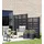Plus Sichtschutzelement Silence 176 x 170 cm Schwarz