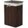 Homcom Wäschekorb mit Deckel 72L, Dunkelbraun