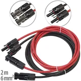 (0% MwSt) Solar-Kabel, MC4-kompatibel, 2x 6 mm2 (10 AWG), 2 m, IP68