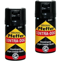 kh security Pfefferspray Contra-Dog Abwehrspray, 2-er Pack, 80 ml, 130102set2