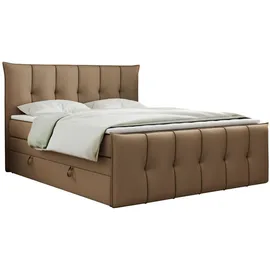 MKS Boxspringbett 180 x 200 cm H4 Braun