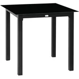 Outsunny Gartentisch 80 x 80 x 74 cm Schwarz