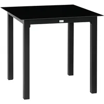 Outsunny Gartentisch 80 x 80 x 74 cm Schwarz