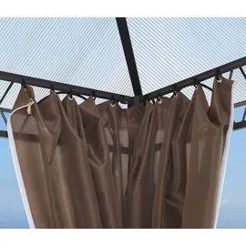 Quick Star Seitenwand-Set für Hardtop Pavillon 4 Stück 3 x 3 m Braun