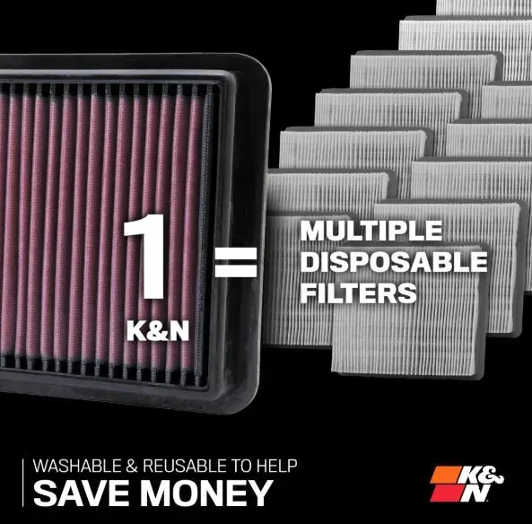 K&N FILTERS Luftfilter 333025 Langzeitfilter 24mm