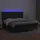 vidaXL Boxspringbett mit Matratze & LED Schwarz 160x200 cm Kunstleder