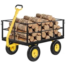 Vevor Bollerwagen 116,8x76x77,5 cm gelb/schwarz