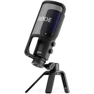 RØDE NT-USB+ Professionelles USB-Mikrofon für Profi-Audioaufnahmen direkt auf dem Computer oder Mobilgerät, schwarz