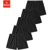 H.I.S. Weiter Boxer unifarben M 5er Pack schwarz