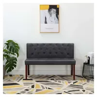 VidaXL Sitzbank 120 cm Grau Wildleder-Optik