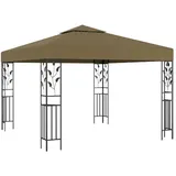 vidaXL Pavillon 3 x 3 m taupe