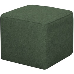 Designer-Hocker quadratisch khakifarbener Stoff PAVE