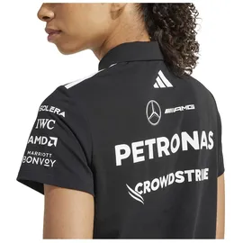 adidas Damen Mercedes - AMG Petronas FORMULA ONE Team Kurzarm-poloshirt Black / White - L