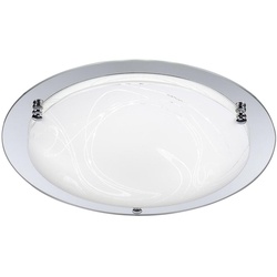 18W LED Decken Lampe Wohn Zimmer Beleuchtung Glas Dekor Leuchte satiniert