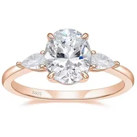 ROUGEMONT Verlobungsring Funkelnder Extravaganter Damen Ring Verlobungsring 925 Silber, Echtschmuck rosa 7