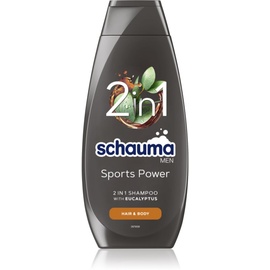 Schwarzkopf Schauma Men Sports Power 2In1 Shampoo 400 ml Erfrischendes und stärkendes Shampoo für Manner