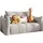 WFL GROUP SCHLAFSOFA Lilo mit Bettkasten, Hellgrau Cordstoff 120/86/101 cm