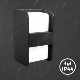 B.K.Licht Außenleuchte Metall 21,5x12x11,5 cm 1x E27 schwarz