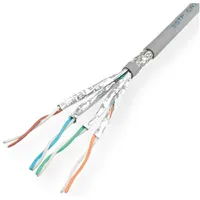 Value 21.99.0884 Netzwerkkabel CAT 6a S/FTP Grau