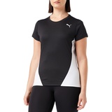 Puma Damen Cross The Line Tee W T-Shirt, Black White, M