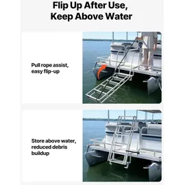 Vevor Dockleiter Klappbar Silber