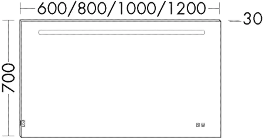 Burgbad Leuchtspiegel Sys30 PG4 Sana 700x800x30 Sys30 PG4 Sana, SIIX080PN416 SIIX080PN416