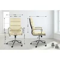 CLP Bürostuhl Cleveland I Ergonomischer Schreibtischstuhl I Höhenverstellbar mit