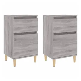 vidaXL Nachtschrank 2 Stk. 40 x 35 x 70 cm Grau