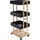 Wellhome Bambus-Aufbewahrungswagen 40 x 30 x 87,5 cm 1-tlg. schwarz