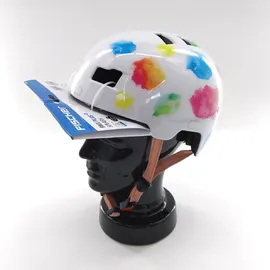 Fischer Fahrradhelm Kinder Plus Splash S/M weiß/bunt