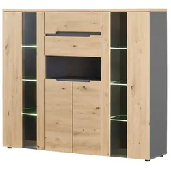 Highboard  Vesio , holzfarben , Maße (cm): B: 145 H: 127 T: 38