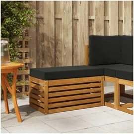 vidaXL Outdoor Hocker Bank Massivholz Akazie schwarz