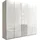 Novel Drehtürenschrank 250 x 216 x 58 cm Grau/Weiß
